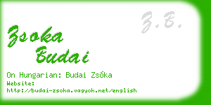 zsoka budai business card