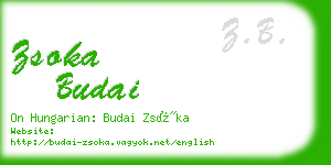 zsoka budai business card